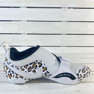 Nike SuperRep Women’s Indoor Cycling Shoe White Leopard Volt CJ0775-177 Sz 7 7.5